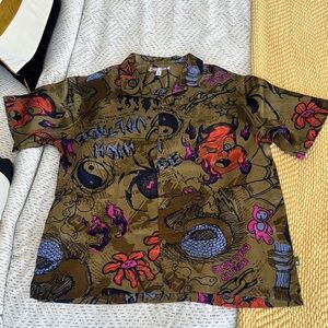 Graphic Short Sleeve Shirt - Multicolor